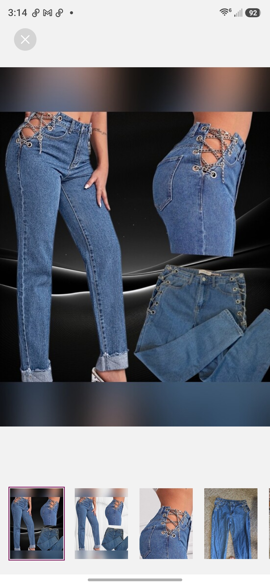 Fashion nova chain jeans