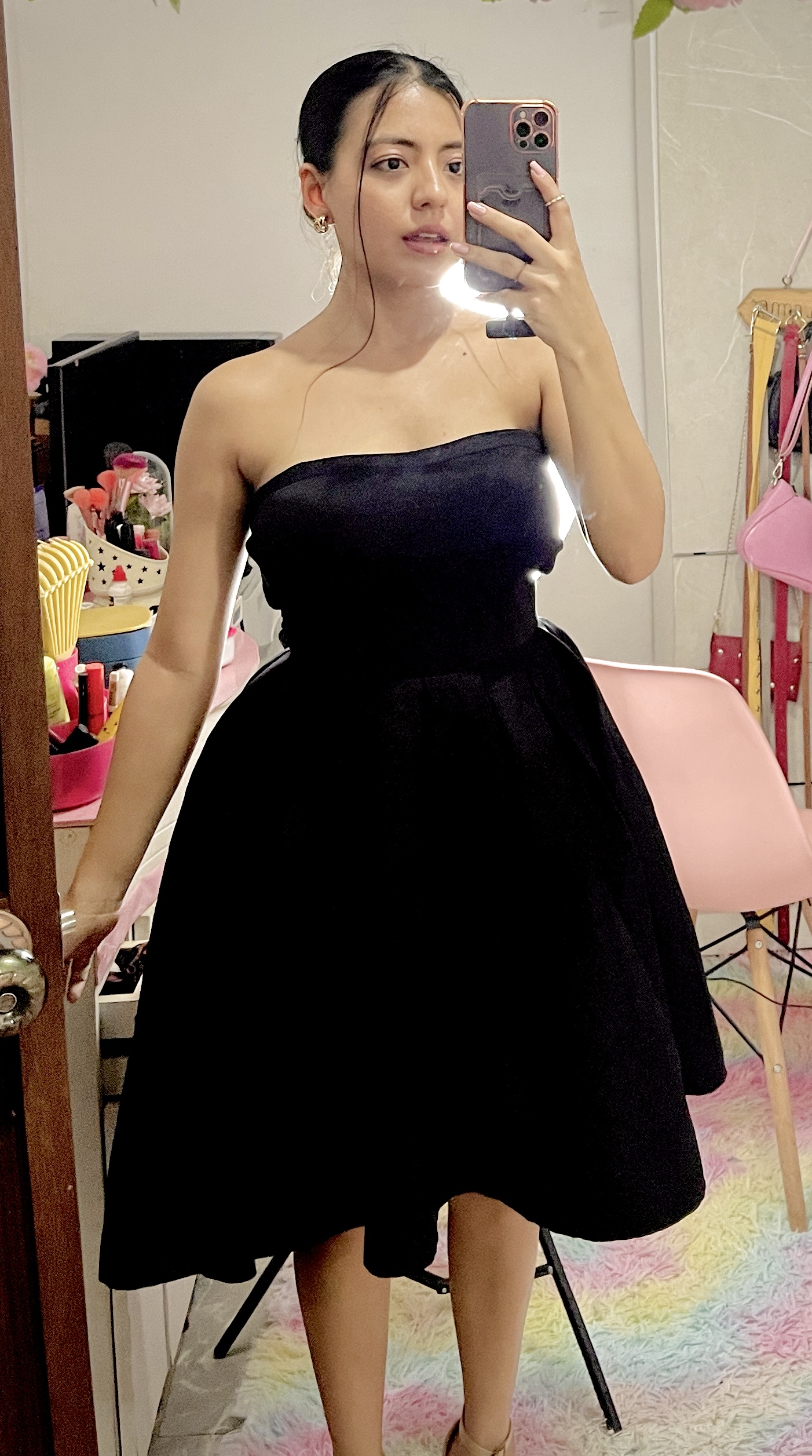 Vestido negro escote palabra de honor