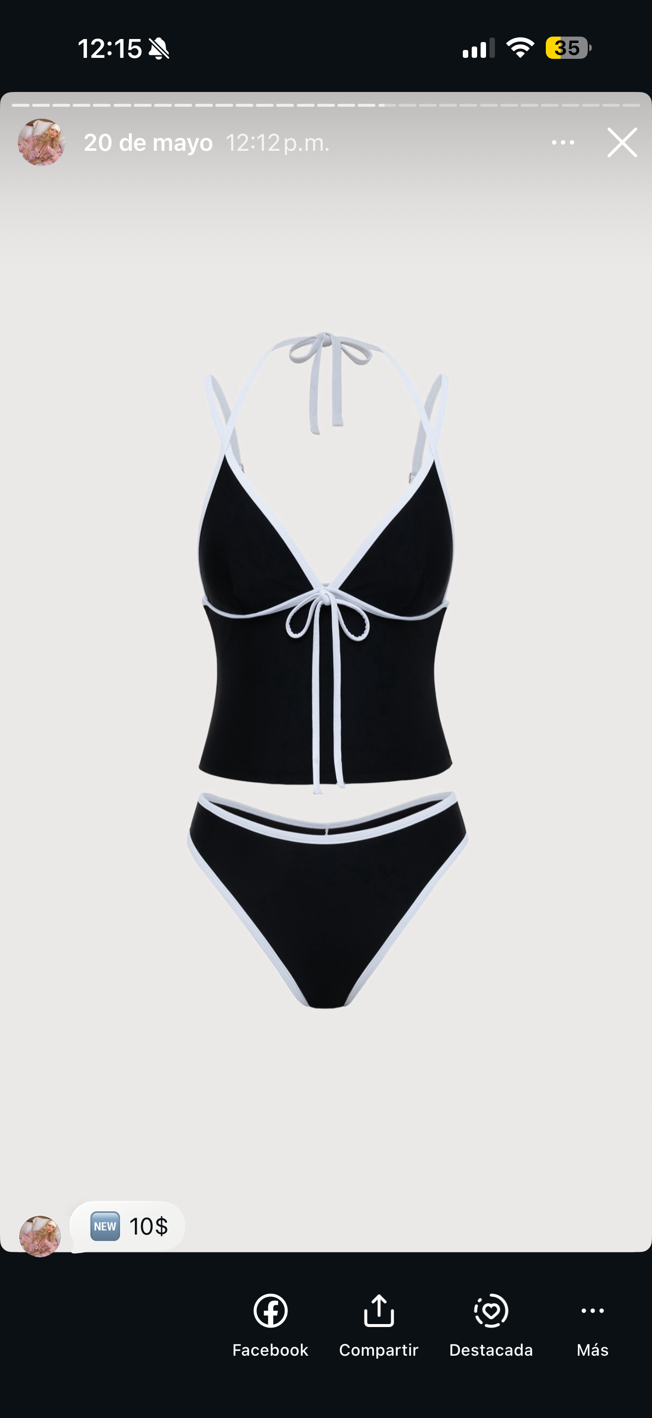 Black and White Triangle Bikini Set