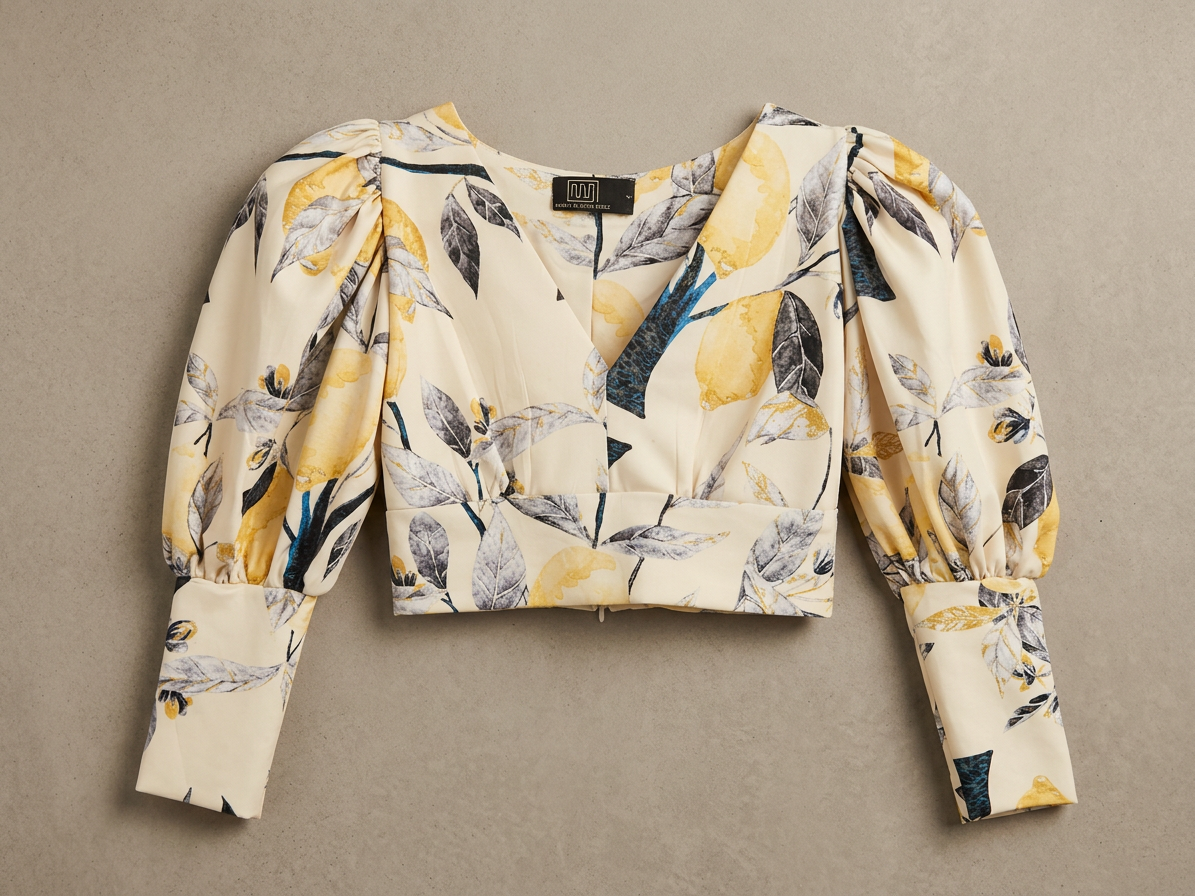 Top cropped estampado de limón